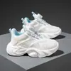 Zapatos Deportivos para Niños y Niñas, Zapatos de Malla, Doble Malla Transpirable de Verano, Zapatos Blancos para Estudiantes, Versátiles, Suela Suave, Zapatos Tipo Dad para Niñas