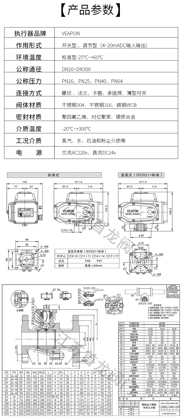 电动法兰球阀应用领域