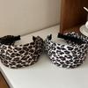Diadema de Leopardo de Ala Ancha Estilo Coreano para Mujer Diadema de Moda de Gama Alta Estilo Occidental Diadema de Moda Retro para la Parte Superior del Cráneo