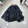 Nanyou Falda de Organza Europea y Americana Australiana con Flores Tridimensionales y Diseño de Falda Tutú con Bajo Grande Elegante Falda