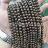Bronze natural Hui contas soltas pedra de bronze contas redondas acessórios de joias diy pulseira meia mancha atacado ao vivo transfronteiriço