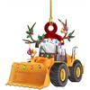 Camión de decoración de árbol de Navidad barco de vapor excavadora camión de bomberos jeep colgante regalo de fiesta de Navidad