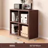 Estantería de Libros de Madera Maciza para Lado de Sofá, Gabinete Estilo Vintage, Gabinete de Pie, Estante de Almacenamiento Divisor, Librería, Gabinete Lateral Todo en Uno