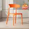 Cadeira de Jantar para Uso Doméstico, Cadeira Chifre Estilo Nórdico, Banqueta de Plástico Minimalista Moderna, Cadeira de Mesa de Jantar, Cadeira de Escritório com Encosto para Lazer, Celebridade da Internet
