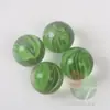 20 Piezas 25mm canicas de vidrio transparentes verdes con forma de pétalo 2.5cm damas Canicas verdes de ocho pétalos bola decorativa 400g