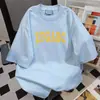 Camiseta de Manga Corta con Diseño de Estampado de Letras Estilo Nuevo Verano 2025 Oversize Casual Holgada Ropa de Trabajo Top Tendencia