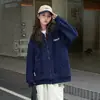 Moletom cardigã grosso com forro de fleece feminino de inverno, jaqueta top da moda nova popular de 2026 para homens para primavera e outono