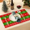 Jogo Americano de Árvore de Natal Mat Isolante Mat de Mesa Mat para Tigela e Prato Cenário de Decoração de Natal Atmosfera Jogo Americano Ocidental