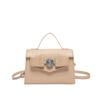 Bolsos de Moda Trendy de Verano 2026 para Mujer, Bolsos Cuadrados Pequeños Texturizados de Alta Calidad, Bolsos Casuales de Hombro y Cruzados de Color Sólido