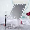Espejo de tocador Espejo de maquillaje Luz LED Ajustable Portátil Plegable Espejo de escritorio Espejo de belleza Espejo de regalo