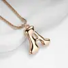 Estilo Nuevo Europeo y Americano Lindo Gordito Superficie Lisa 26 Letras Mayúsculas Colgante Cadena de Maíz Cadena para Clavícula Collar para Mujeres