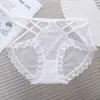 Pantaletas Transparentes de Puro Deseo para Mujer, Transpirables y Sexy con Encaje Cruzado y Refuerzo de Algodón Puro, Braguitas de Malla Triángulo para Dama 1079