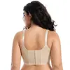 Roupa Íntima Sexy de Renda Grande Tamanho Transfronteiriça Anel de Aço de Memória Fino Sutiã Push-Up Retrator de Seios Antiderrapante Sutiã de Decote Profundo