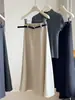 Falda de Traje de Línea A con Dobladillo Ancho para Mujer, Nueva Elegante Estilo de Oficina Otoño 2025 Falda Larga tipo Paraguas