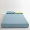 Juego de tres piezas de sábana bajera ajustada Sam, modelo idéntico, clase A, nylon de seda helada, refrescante, funda de colchón de seda helada, protector de colchón a prueba de polvo de cobertura completa, pieza individual 3