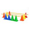 Fornecer 30cm de obstáculo de treino de futebol perfurado, cilindro com logo, equipamento de treino de futebol, estrutura de quadro de obstáculo