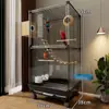 Jaula Grande para Pájaros del Hogar, Antisalpicaduras, Lujosa Villa Transparente para Pájaros, Jaula Especializada para Loros, Cacatúas, Periquitos, Agapornis y Pequeños Pájaros del Sol