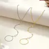 Cadena de Dedo con Circonita para Comercio Exterior Europeo y Americano, Joyería de Mano con Diseño Minimalista Retro de Nicho Estilo Ins Creativo y Único, Regalo para Mujer