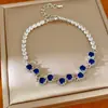 Pulseira redonda geométrica cravejada com zircônia, toque de luxo leve de nicho de alta qualidade, simples e elegante, acessório de mão versátil atacado