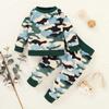 Conjunto de dos piezas para niño otoño e invierno Nuevo 2020 Explosiones europeas y americanas abrigo de manga larga con estampado de leopardo y pelo + pantalones con estampado de leopardo