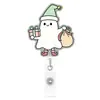 Porta-Crachá Retrátil Divertido de Elfo de Natal Desenho Animado Clipe Decorativo para Crachá Clipe de Puxar Fácil Personalizado pelo Fabricante