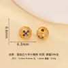 Prata 925 que preserva a cor com zircônia cúbica redonda espaçadores contas soltas pulseira de cristal cordão de mão colar de pérolas acessórios DIY