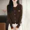 Novo Cardigan Suéter Casaco Tricotado Elegante Slimming Estilo Coreano Canelado de Alto Padrão Chic Falso Duas Peças para Mulheres