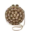 En stock Bolso de Noche Redondo Incrustado de Diamantes Bolso Joyas Nocturnas Bolso de Mano de Diamante Transfronterizo Bolso de Mano de Piedra Bolso de Mujer