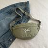 Bolso Casual de Moda con Lazo 2025 Verano Nuevo Elegante Bolso de Hombro Cruzado Bolso de Tela Bolso de Mujer de Alto Valor Versátil