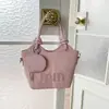 Bolsa de Mão Estilo Balde Estampada Retrô para Mulheres, Alta Qualidade, Fashion, Bolsa de Ombro Simples, Bolsa Transversal Simples e Estilosa