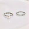 Caliente Todo Alrededor Plata Esterlina Plata S925 Soporte de Anillo Vacío DIY Accesorios de Plata Venta al por Mayor Soporte de Anillo Vacío para Perla de 8.0-8.5mm