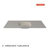 Lavabo Integrado de Cristal Templado con Bordes Delgados, Lavabo Minimalista Moderno, Lavabo Integrado para Exteriores