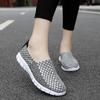 Sapatos de tecido elástico respirável para tamanhos grandes, tecidos à mão, sapatos de camada única femininos, sapatos casuais planos, sapatos casuais para viagem, sapatos femininos, moda
