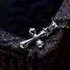 Plata de Ley S925 Letra Graffiti Cruz Colgante de Collar Personalizado Unisex para Pareja Marca de Moda Estilo Ins Influencer