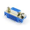 Produção DR9 macho 15 fêmea 25 placa de solda 37p plugue Placa 90 graus RS232 DB9 dobrado pino de cobre VGA porta serial