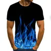 Camiseta de Verano Nueva para Hombre de Manga Corta con Cuello Redondo de Poliéster Camiseta Base Camiseta 3D de Llama Europea y Americana Talla Grande para Hombre