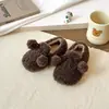Sapatos fofos para meninas, sapatos de algodão vermelhos para bebês, sapatos de princesa, coleção de inverno 2026, sapatos slip-on para crianças e bebês com forro de fleece