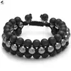 Pulsera de Ojo de Tigre Ojo de Gato Doble Fila Pulsera de Obsidiana con Venas Rojas Turquesa Pulsera de Fantasma Verde Pulsera de Piedra Natural