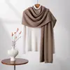 Bufanda Unisex Cálida de Cachemir Puro, Estilo Otoño e Invierno, Moda y Versátil, Blanca