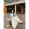 Falda Midi de Estilo Francés Inspirada en Hepburn con Lazo para Mujer, Adecuada para Primavera, Verano y Otoño, Falda Abullonada de Línea A para Chicas Petites, Falda de Paraguas Amplia que Estiliza
