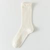 Calcetines de pila para mujer, calcetines hasta media pantorrilla de verano, finos, absorbentes del sudor, de malla transpirable, de algodón, estilo japonés, calcetines de algodón JK de verano