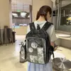 Bolsa Ita Estilo Anime Transparente Diaria para Mujer 2026 Mochila Estudiantil Mochila Casual Versátil para Estudiantes Universitarias