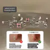 Novo Produto de Primavera Unha de Osso de Orelha com Laço Aço Titânio Unha de Orelha Rosa Zircônio Unha Cochlear Versátil para Mulheres