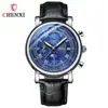 Reloj Multifuncional para Hombre CHENXI Luz de Mañana Fase Lunar con Esfera Grande, Cronógrafo, Calendario, Versátil para Vestir Formal de Negocios, Reloj de Cuarzo