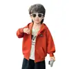 Chaqueta naranja bordada para niños de primavera y otoño, estilo coreano, cárdigan moderno y elegante para niños, adecuada para niños pequeños y medianos, para exportación transfronteriza