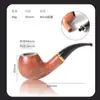 Modelo Novo Mais Vendido, Cachimbo Destacável de 9mm, Cachimbo Curvo Vintage Feito de Madeira Sólida, Cachimbo de Tabaco Masculino de Madeira Sólida Baha, Cachimbo Curvo Grande