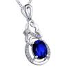 Collar con colgante de gota de agua de cristal rubí de estilo coreano, con forma de corazón hueco y lazo de cristal azul oscuro, collar con flor y mariposa.