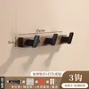 Gancho de Pared Detrás de la Puerta sin Agujeros de Nogal Resistente para Colgar Ropa y Sombreros Almacenamiento en la Entrada del Dormitorio Gancho para Colgar Ropa