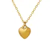Mini Collar para Clavícula de Acero de Titanio con Forma de Corazón, Material que Conserva el Color, Disponible para Dropshipping P242, Estilo de Nicho de Alta Gama, No se Desvanece