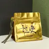 Bolsa de Empaque para Té Negro Té Verde Medio Jin Regalo de Alta Gama Bronceado en stock Sello de Ocho Lados Cordón Empaque